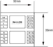 Trennrelais R4-U-230 4 Motore - Bild 2
