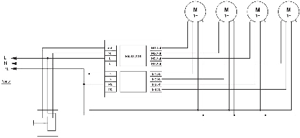 Trennrelais R4-U-230 4 Motore - Bild 3