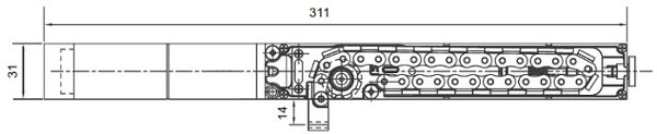 Kettenantrieb Mingardi Micro P, 200N, 24V